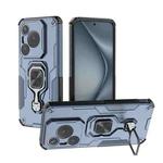 For Huawei Pura 70 Metal Kickstand TPU Hybrid PC Phone Case(Blue)