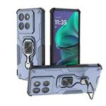 For Motorola Edge 60 Stylus Metal Kickstand TPU Hybrid PC Phone Case(Blue)