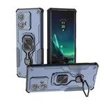 For Motorola Edge 40 Neo Metal Kickstand TPU Hybrid PC Phone Case(Blue)