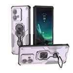 For Motorola Edge 40 Neo Metal Kickstand TPU Hybrid PC Phone Case(Purple)