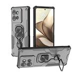For Motorola Edge 50 Metal Kickstand TPU Hybrid PC Phone Case(Black)