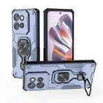 For Motorola Edge 50 Neo Metal Kickstand TPU Hybrid PC Phone Case(Blue)