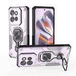 For Motorola Edge 50 Neo Metal Kickstand TPU Hybrid PC Phone Case(Purple)