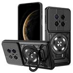 For Huawei Mate 70 Pro Armor Rotating Holder MagSafe Phone Case(Black)