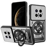 For Huawei Mate 70 Pro Armor Rotating Holder MagSafe Phone Case(Grey)