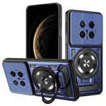 For Huawei Mate 70 Pro Armor Rotating Holder MagSafe Phone Case(Blue)