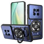 For Huawei Mate 70 Armor Rotating Holder MagSafe Phone Case(Blue)