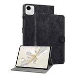 For Honor Pad X9a Embossed Tiger Pattern Leather Tablet Case(Black)