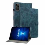 For Lenovo Legion Y700 Gen 4 Embossed Tiger Pattern Leather Tablet Case(Dark Blue)