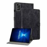 For Lenovo Legion Y700 Gen 4 Embossed Tiger Pattern Leather Tablet Case(Black)