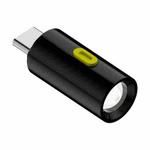 Type-C Port Portable Outdoor Ultra-Low Power 210-230LM Flashlight, Model:Type-C Male(Black)