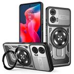 For Motorola Moto G24 / G04 Armor Rotating Holder MagSafe Phone Case(Grey)