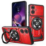 For Motorola Moto G54 Armor Rotating Holder MagSafe Phone Case(Red)