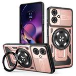 For Motorola Moto G54 Armor Rotating Holder MagSafe Phone Case(Rose Gold)
