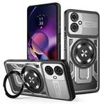 For Motorola Moto G54 Armor Rotating Holder MagSafe Phone Case(Grey)
