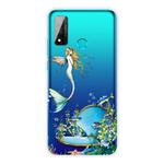 For Huawei P smart 2020 Coloured Drawing Pattern Highly Transparent TPU Protective Case(Mermaid)