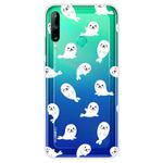 For Huawei P40 Lite E Coloured Drawing Pattern Highly Transparent TPU Protective Case(White Sea Lion)