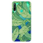 For Huawei P40 Lite E Coloured Drawing Pattern Highly Transparent TPU Protective Case(Banana Leaf)