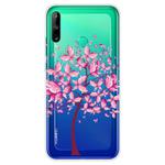 For Huawei P40 Lite E Coloured Drawing Pattern Highly Transparent TPU Protective Case(Butterfly Tree)
