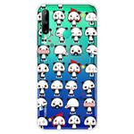For Huawei P40 Lite E Coloured Drawing Pattern Highly Transparent TPU Protective Case(Mini Panda)