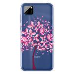 For Huawei Y5p (2020) Coloured Drawing Pattern Highly Transparent TPU Protective Case(Butterfly Tree)