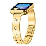 For Xiaomi Mi Band 8 Pro / Redmi Watch 4 Snowflake Petals Bracelet Metal Watch Band(Gold)