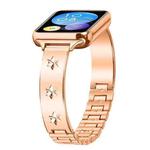 For Xiaomi Mi Band 8 Pro / Redmi Watch 4 Snowflake Petals Bracelet Metal Watch Band(Rose Gold)