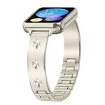 For Xiaomi Mi Band 8 Pro / Redmi Watch 4 Snowflake Petals Bracelet Metal Watch Band(Starlight)