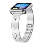 For Xiaomi Mi Band 8 Pro / Redmi Watch 4 Snowflake Petals Bracelet Metal Watch Band(Silver)