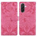 For Samsung Galaxy A26 / A36 / A56 Embossed Floral Pattern Leather Phone Case(Rose Red)