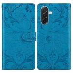 For Samsung Galaxy A26 / A36 / A56 Embossed Floral Pattern Leather Phone Case(Blue)