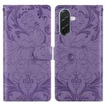 For Samsung Galaxy A26 / A36 / A56 Embossed Floral Pattern Leather Phone Case(Purple)