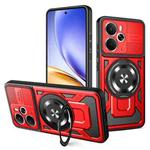 For Realme 14 5G Armor Rotating Holder MagSafe Phone Case(Red)