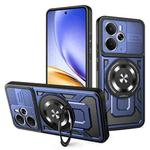 For Realme 14 5G Armor Rotating Holder MagSafe Phone Case(Blue)