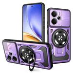 For Realme 14 5G Armor Rotating Holder MagSafe Phone Case(Purple)