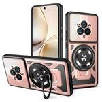 For Realme 14 Pro 5G Armor Rotating Holder MagSafe Phone Case(Rose Gold)
