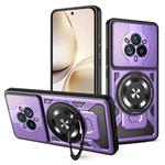 For Realme 14 Pro 5G Armor Rotating Holder MagSafe Phone Case(Purple)