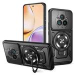 For Realme 14 Pro+ 5G Armor Rotating Holder MagSafe Phone Case(Black)