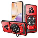 For Realme 14 Pro+ 5G Armor Rotating Holder MagSafe Phone Case(Red)