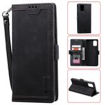 For Samsung Galaxy Note 20 Retro Splicing Horizontal Flip Leather Case with Card Slots & Holder & Wallet(Black)