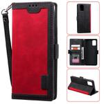 For Samsung Galaxy Note 20 Retro Splicing Horizontal Flip Leather Case with Card Slots & Holder & Wallet(Red)