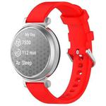 For Garmin Lily 2 xDfind Quick Release Silver Buckle Silicone Watch Band Wristband(Red)