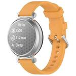 For Garmin Lily 2 xDfind Quick Release Silver Buckle Silicone Watch Band Wristband(Yellow)