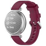 For Garmin Lily 2 xDfind Quick Release Silver Buckle Silicone Watch Band Wristband(Wine Red)