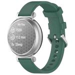 For Garmin Lily 2 xDfind Quick Release Silver Buckle Silicone Watch Band Wristband(Dark Green)