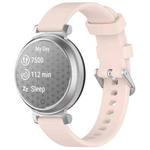 For Garmin Lily 2 xDfind Quick Release Silver Buckle Silicone Watch Band Wristband(Pink)