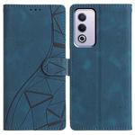 For OPPO A3 Pro 5G Triangles Embossed Leather Phone Case(Blue)