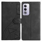For OPPO A3 Pro 5G Triangles Embossed Leather Phone Case(Black)