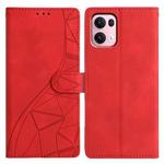 For OPPO Reno13 Pro Triangles Embossed Leather Phone Case(Red)