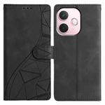 For OPPO A5 Pro 5G Global Triangles Embossed Leather Phone Case(Black)